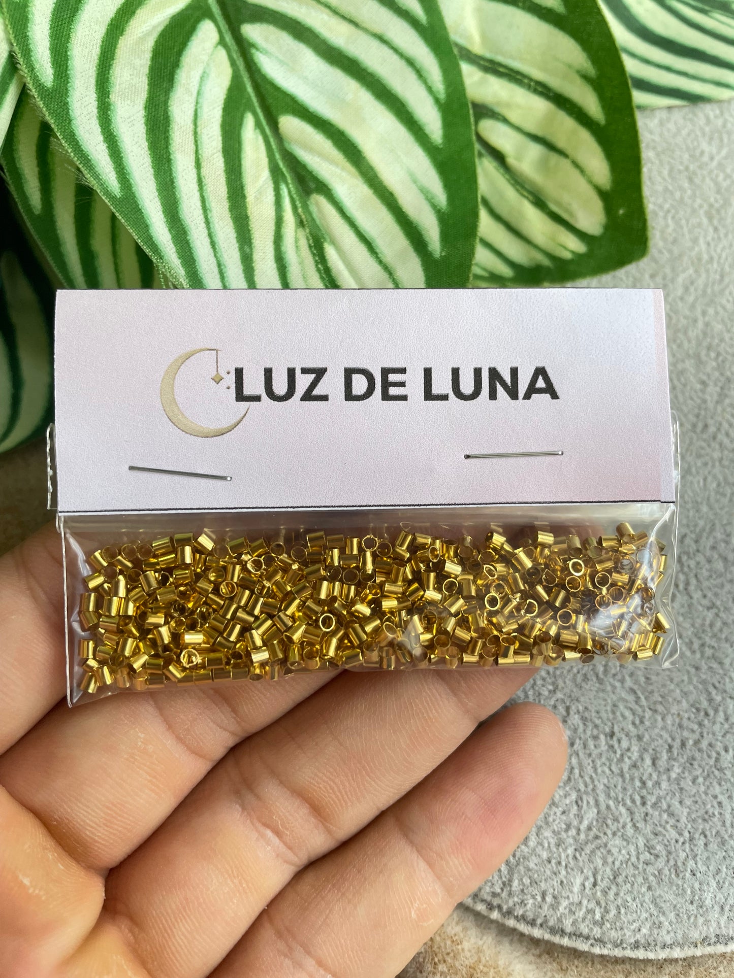 Remache tubito dorado - bolsa de 5 gramos