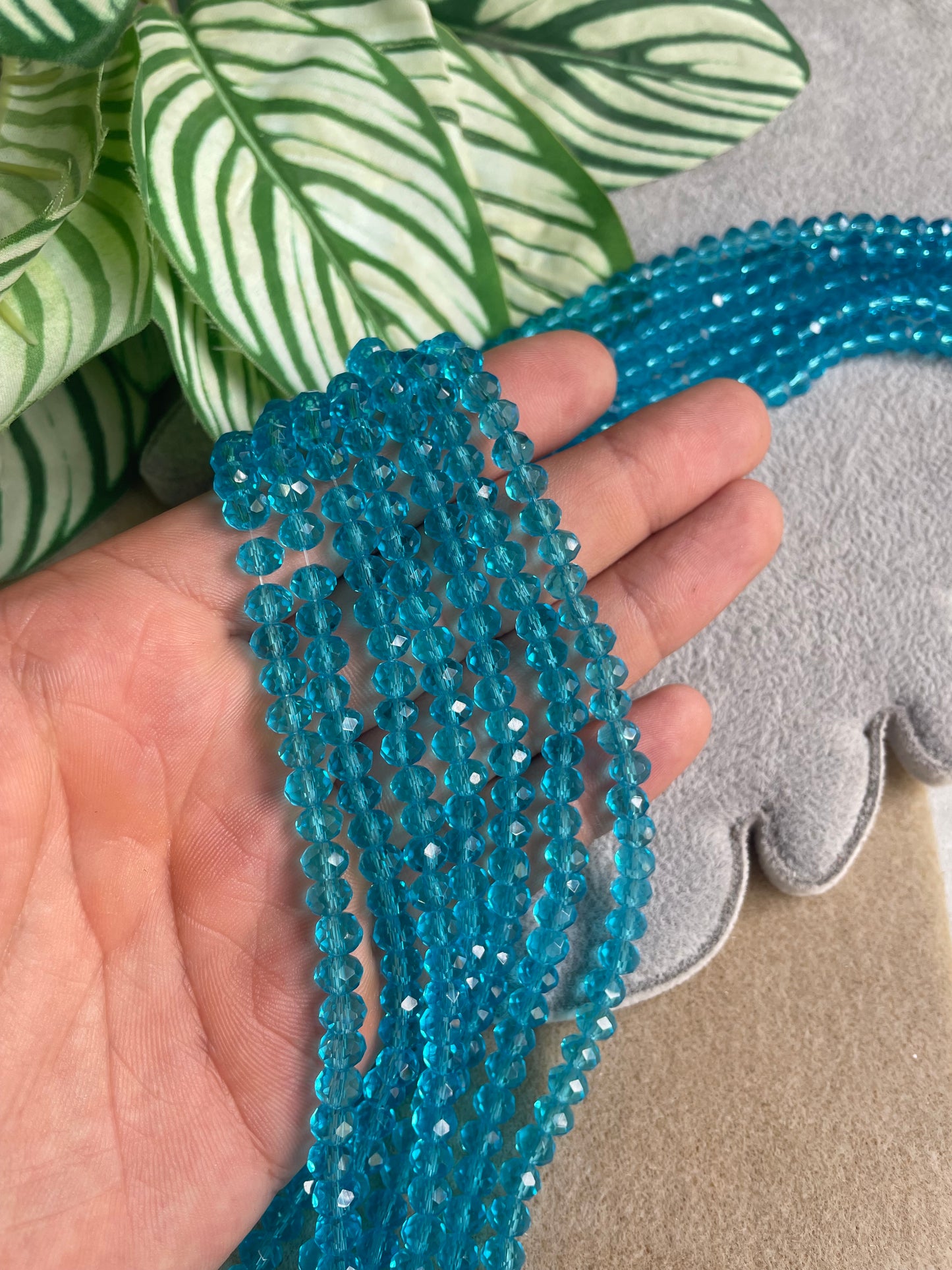 Cristal rondelle 6mm celeste traslúcido