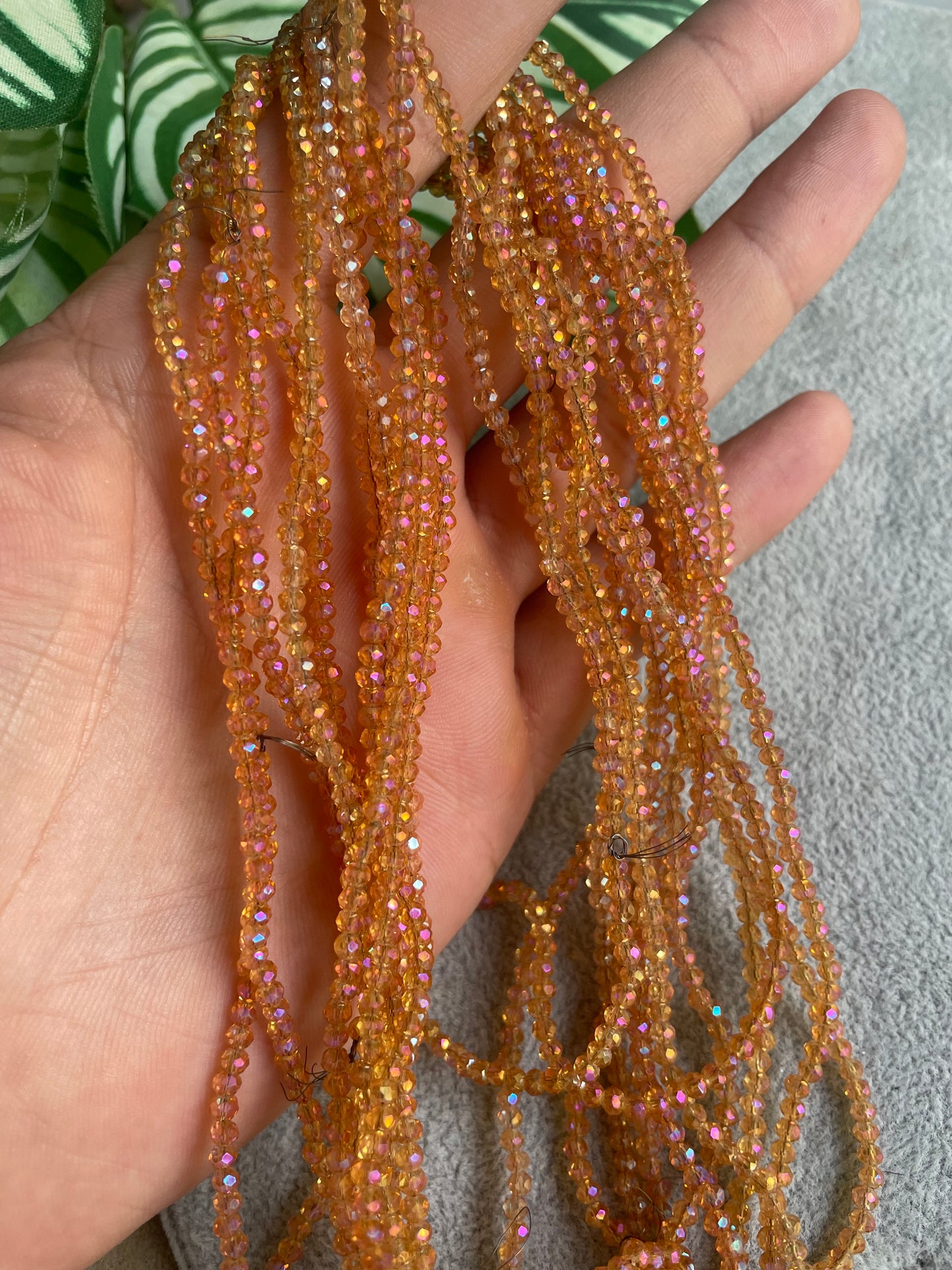 Cristal rondelle 2mm dorado #1