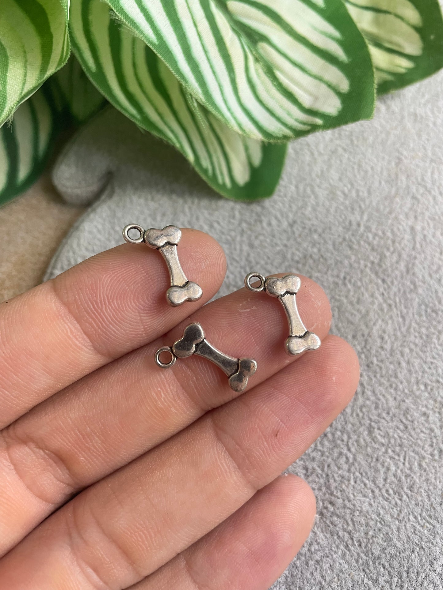 Dije de huesito de pewter