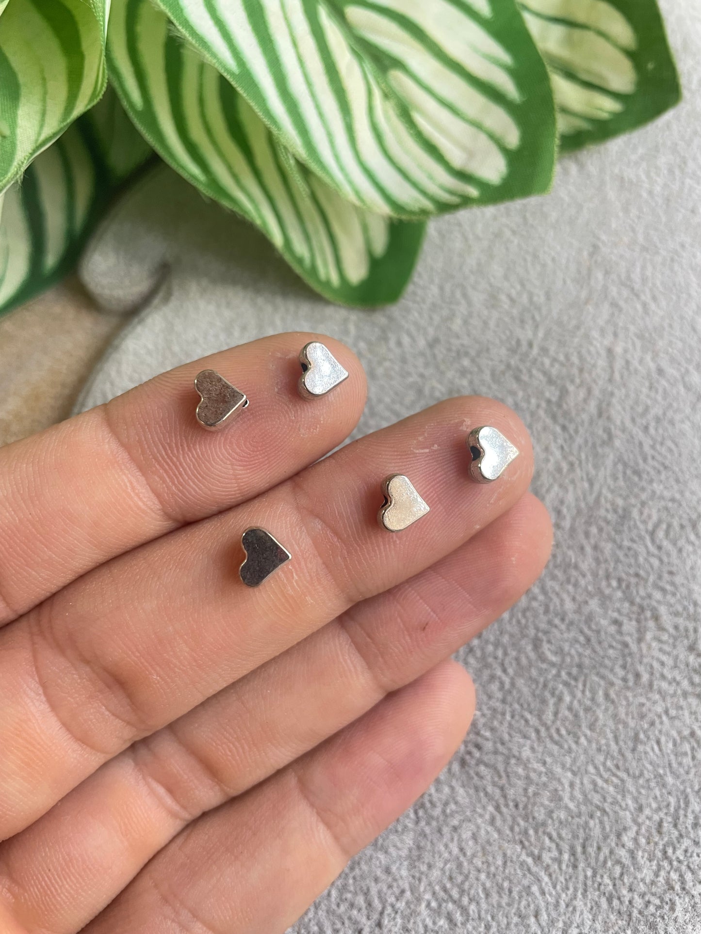 Separador de corazón plateado de pewter