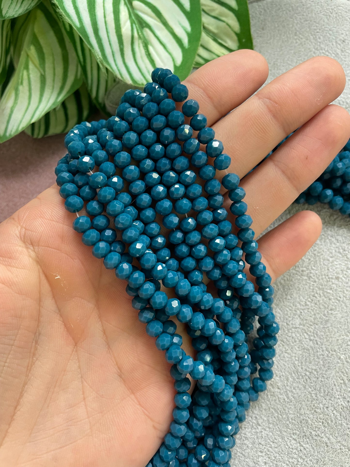 Cristal rondelle azul cobalto 6mm