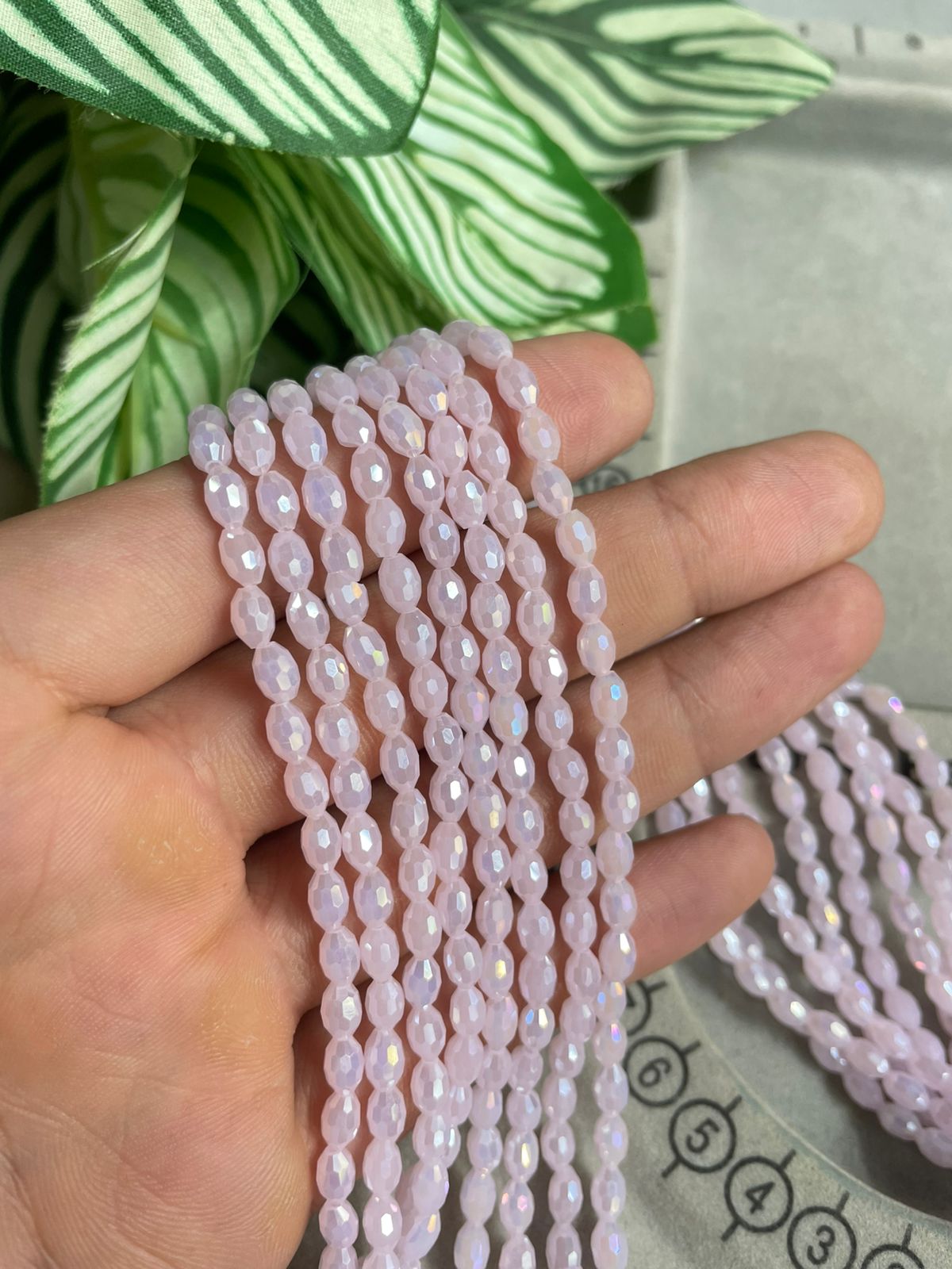 Cristal arroz 4x6 mm rosa viejo AB