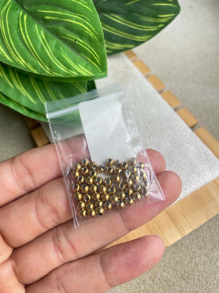 Bolsa de 50 balines dorados en acero inoxidable