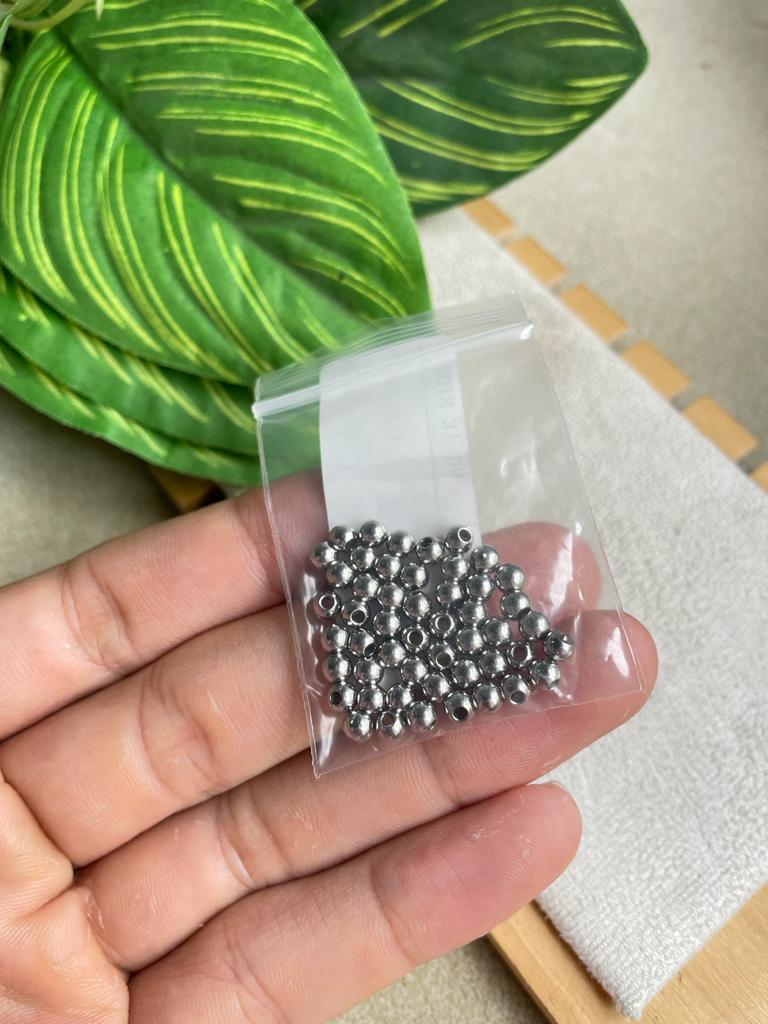 Bolsa de 50 balines plateados en acero inoxidable