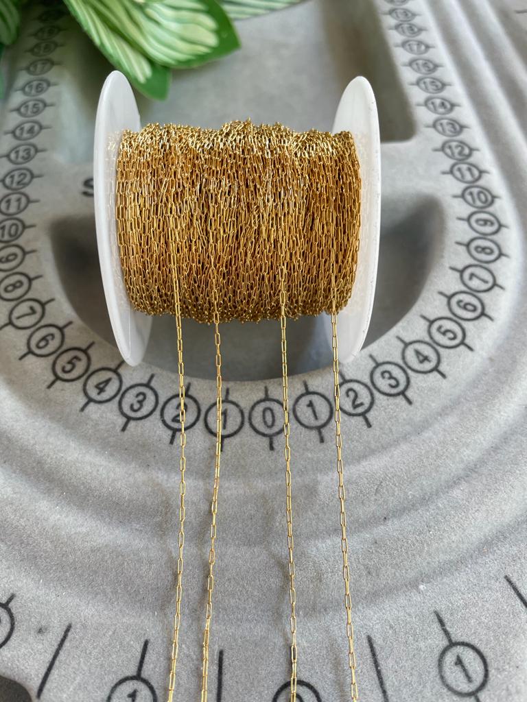 Cadena estilo mini paper clip 0.3mm (yarda)