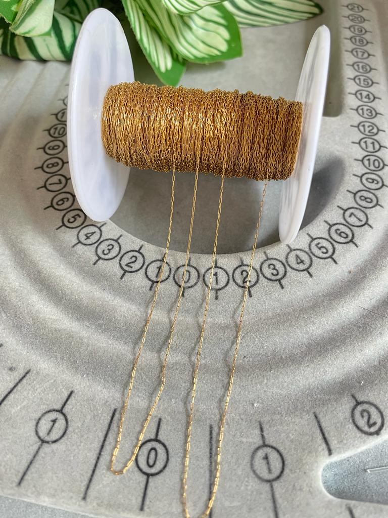 Cadena estilo mini paper clip 0.2mm (yarda)