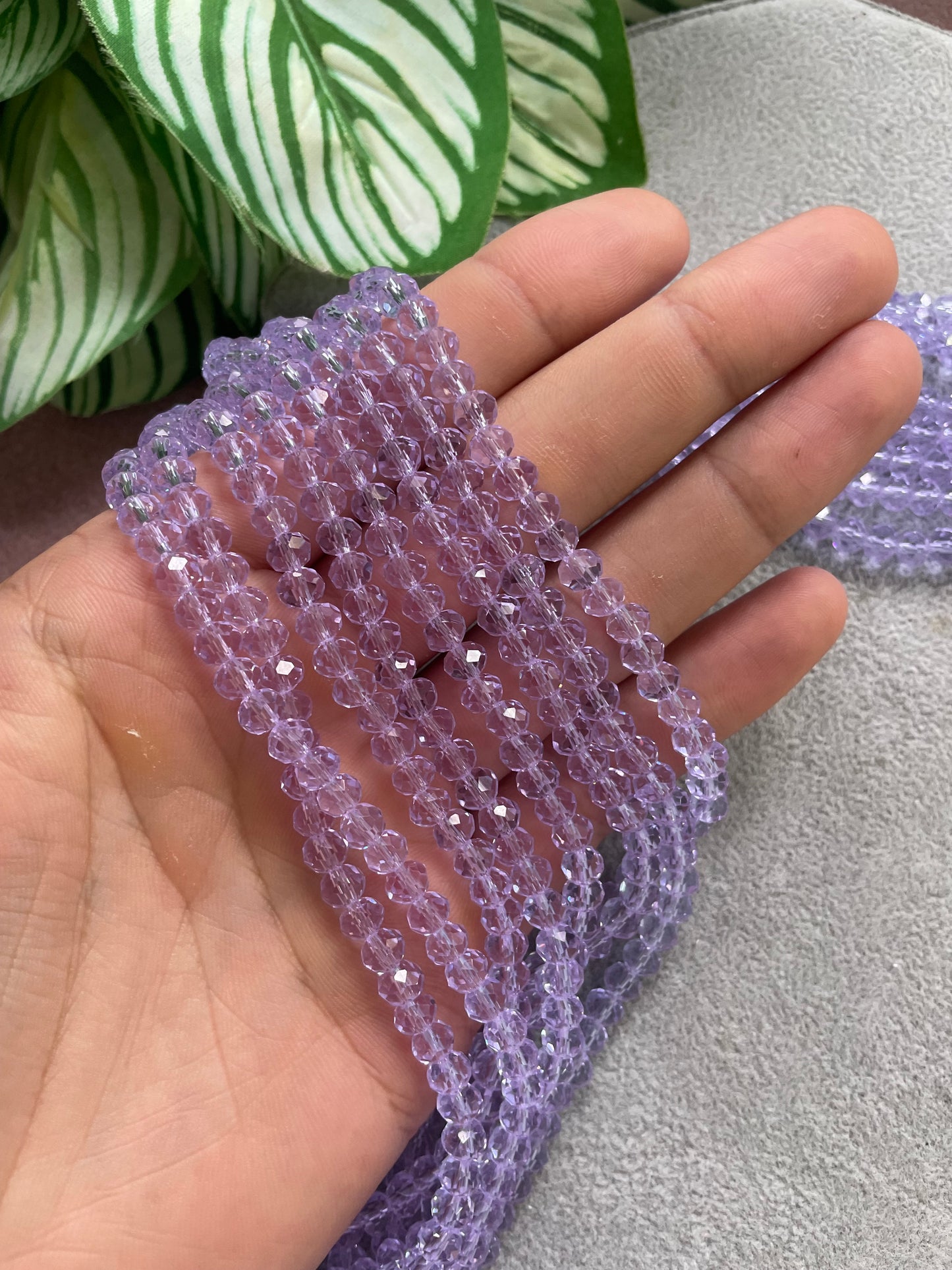 Cristal rondelle morado 6mm