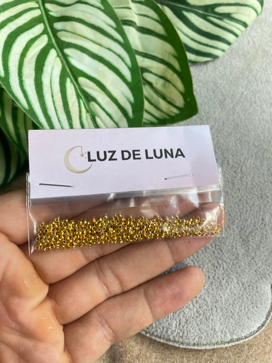 Remache redondo dorado - bolsa de 5 gramos