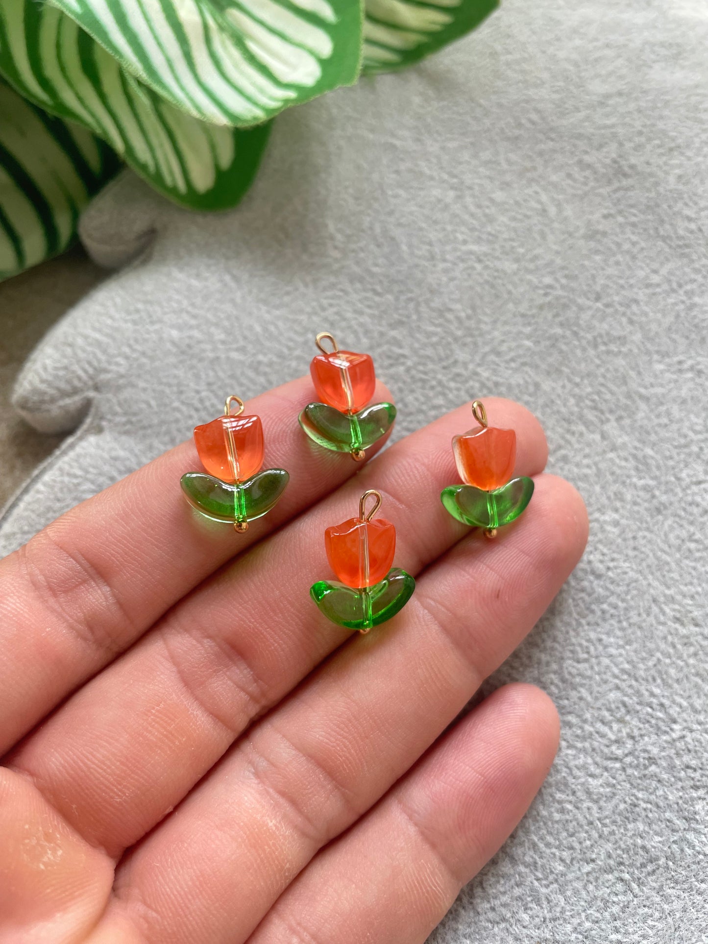 Tulipán acrílico naranja