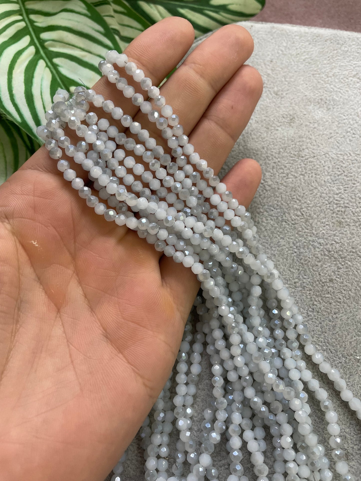 Cristal rondelle gris 4mm