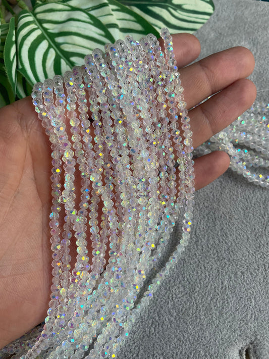 Cristal rondelle 4mm transparente