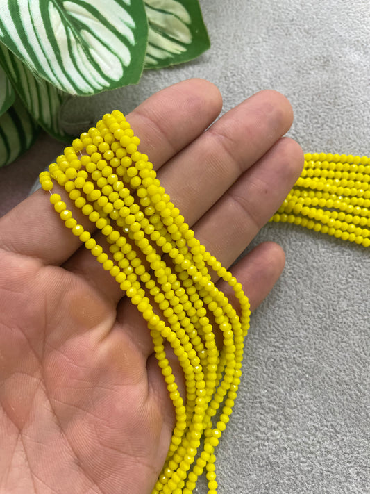 Cristal rondelle amarillo 4mm
