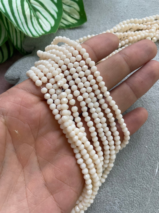 Cristal rondelle beige 4mm