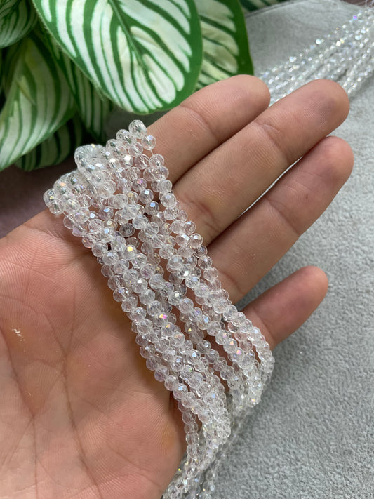 Cristal rondelle transparente 4mm