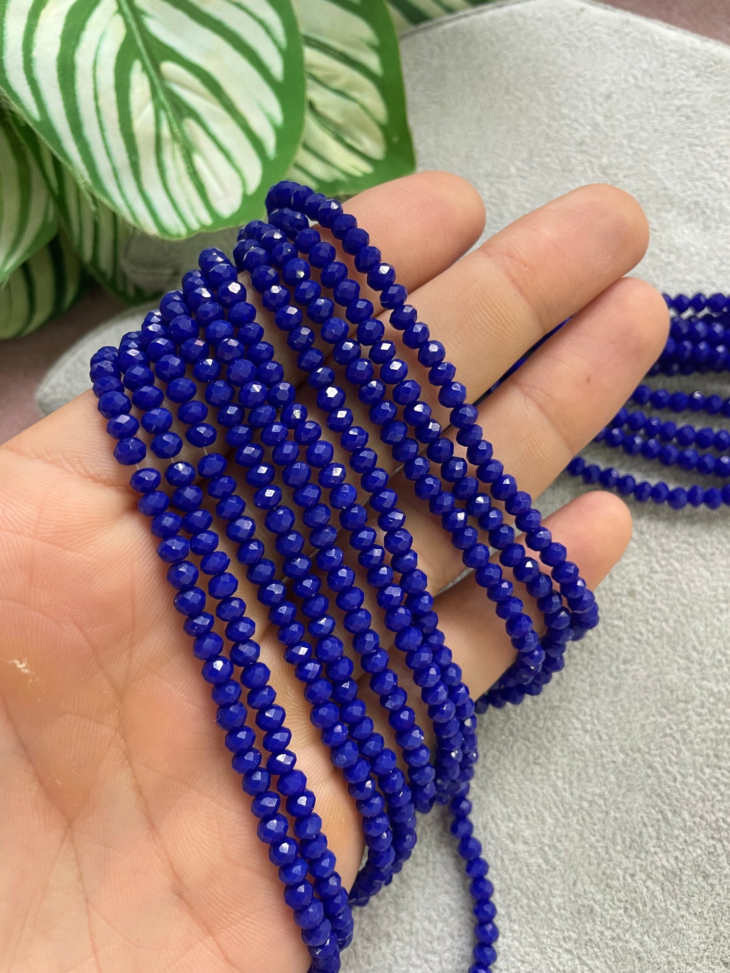 Cristal rondelle azul rey 4mm