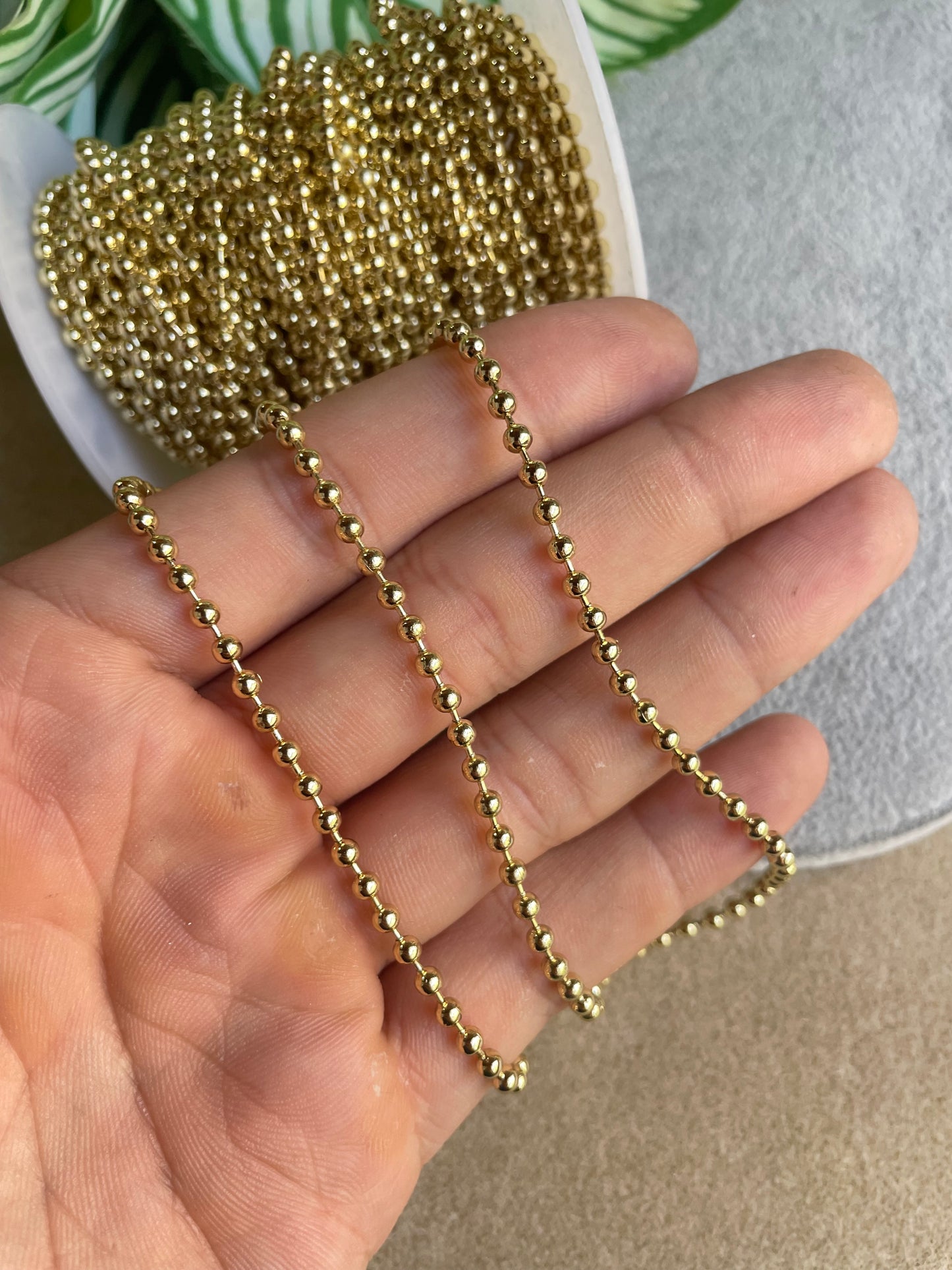 Cadena tipo militar (yarda) acero inoxidable