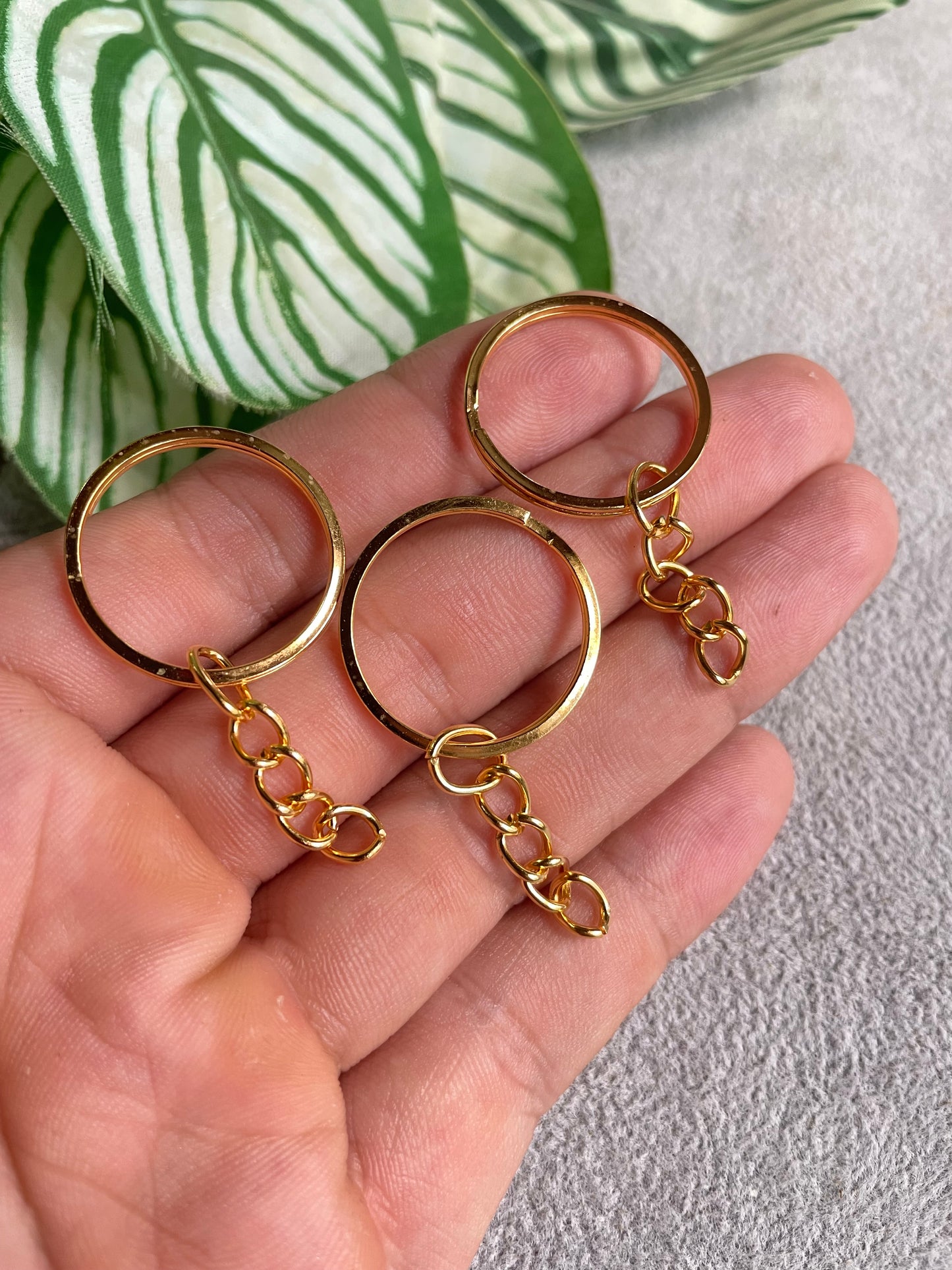 Argolla para llavero dorada