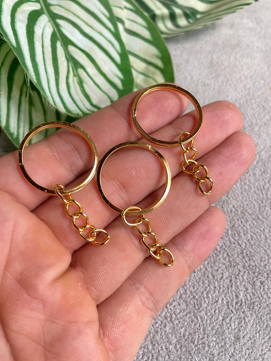 Argolla para llavero dorada