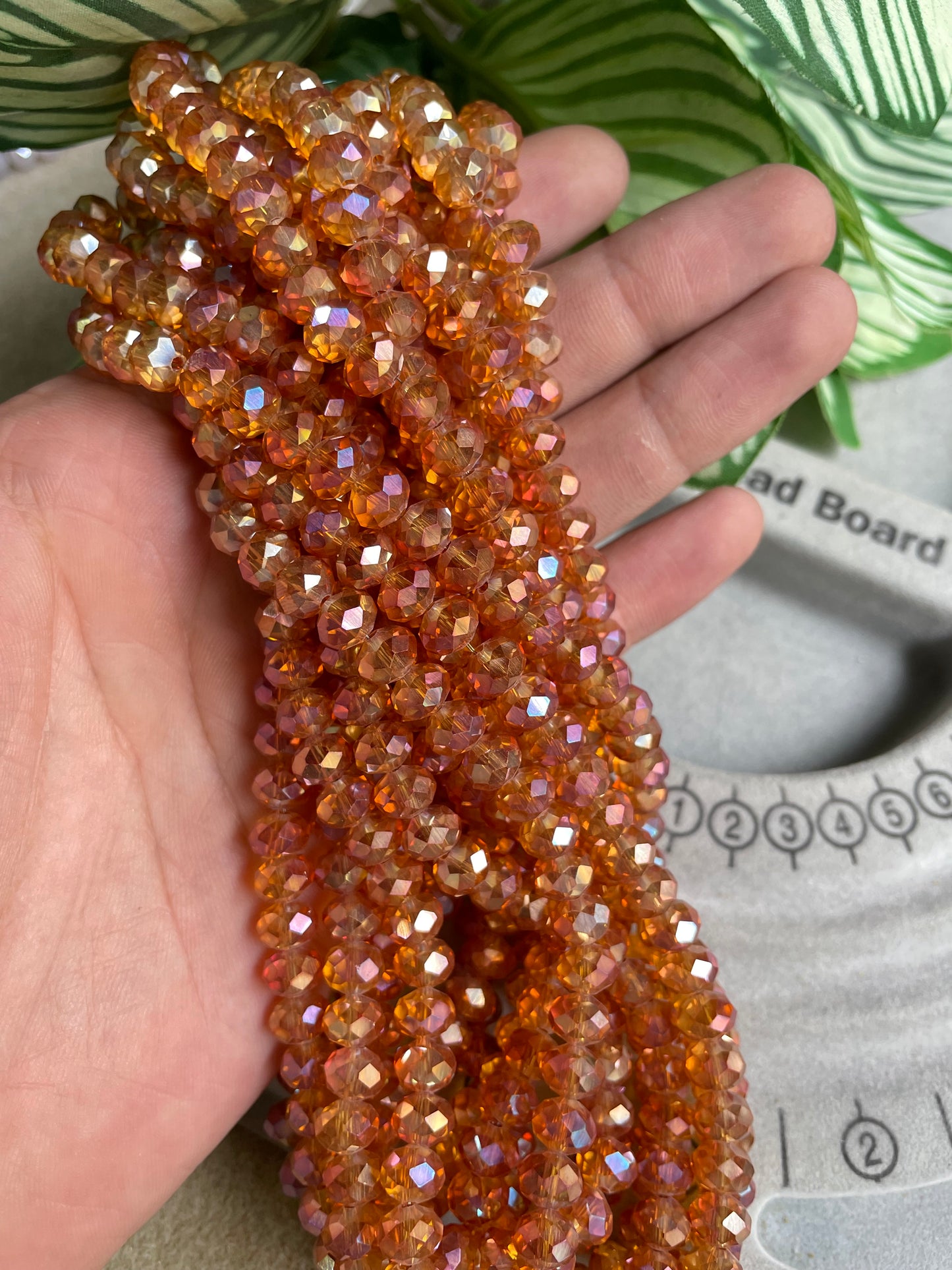 Cristal rondelle 8mm dorado 1