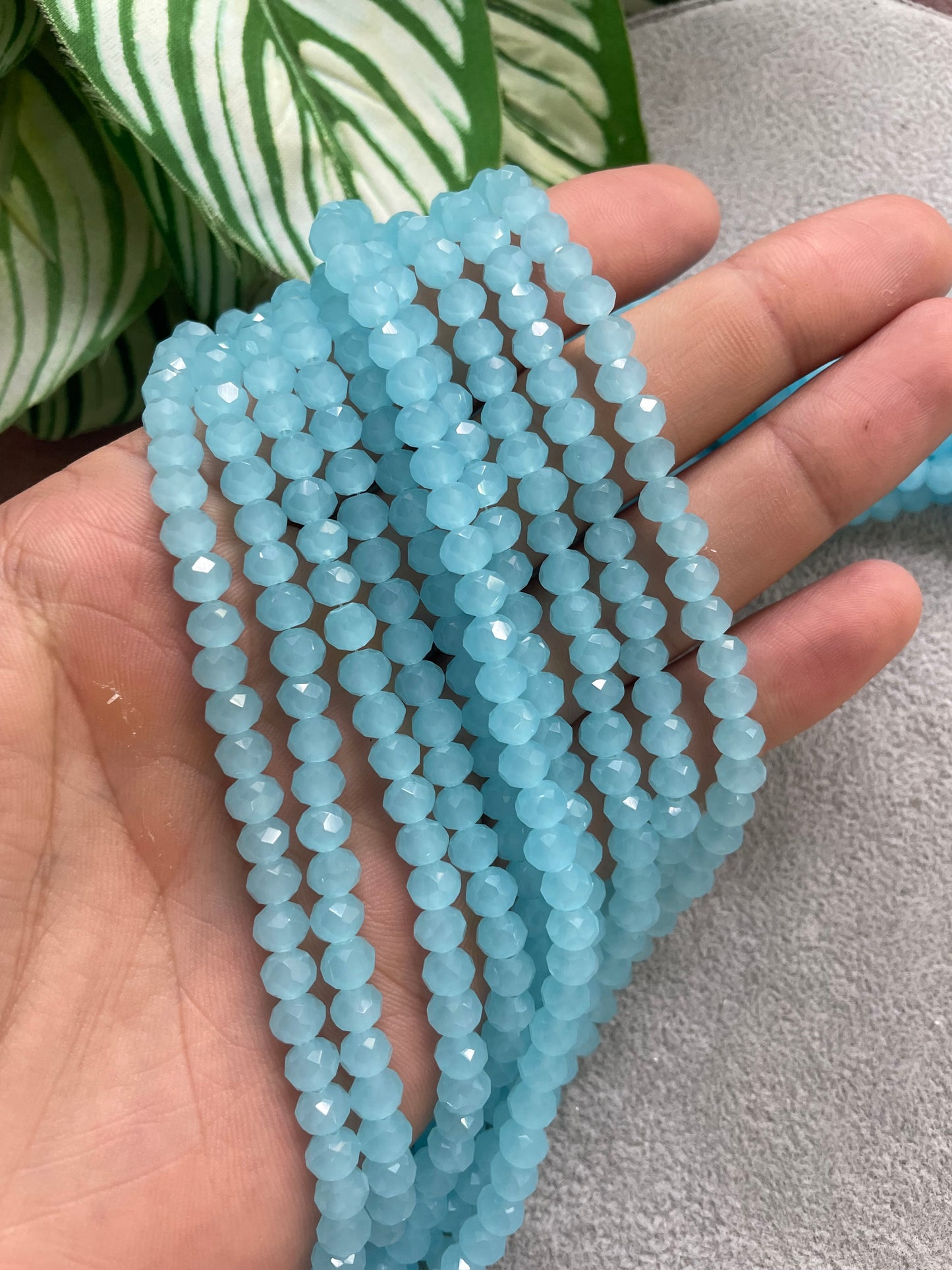 Cristal rondelle celeste #1; 6mm