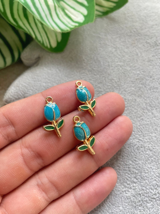 Tulipán celeste de Brass con enamel