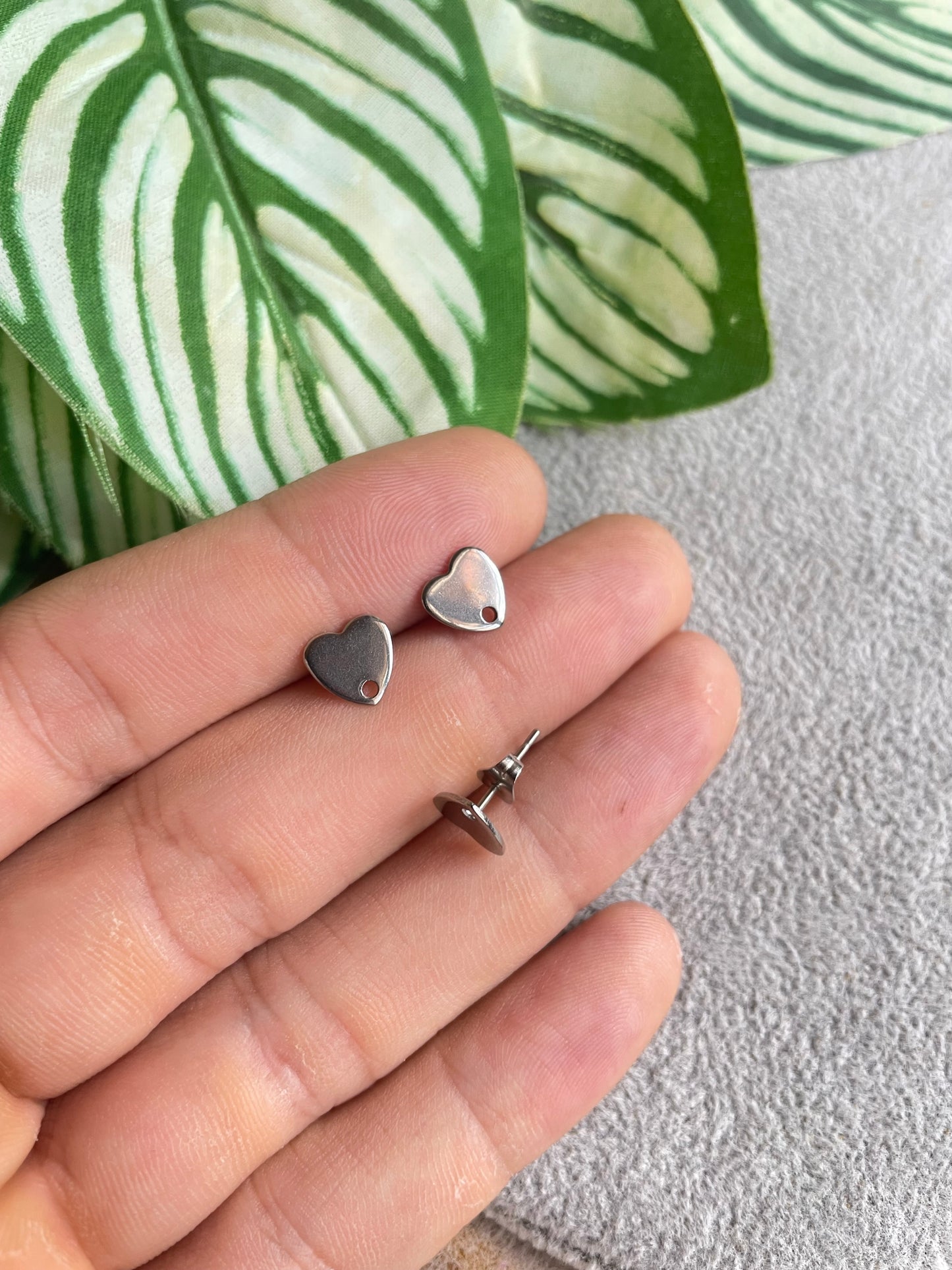 Patente corazón plateada - acero inoxidable