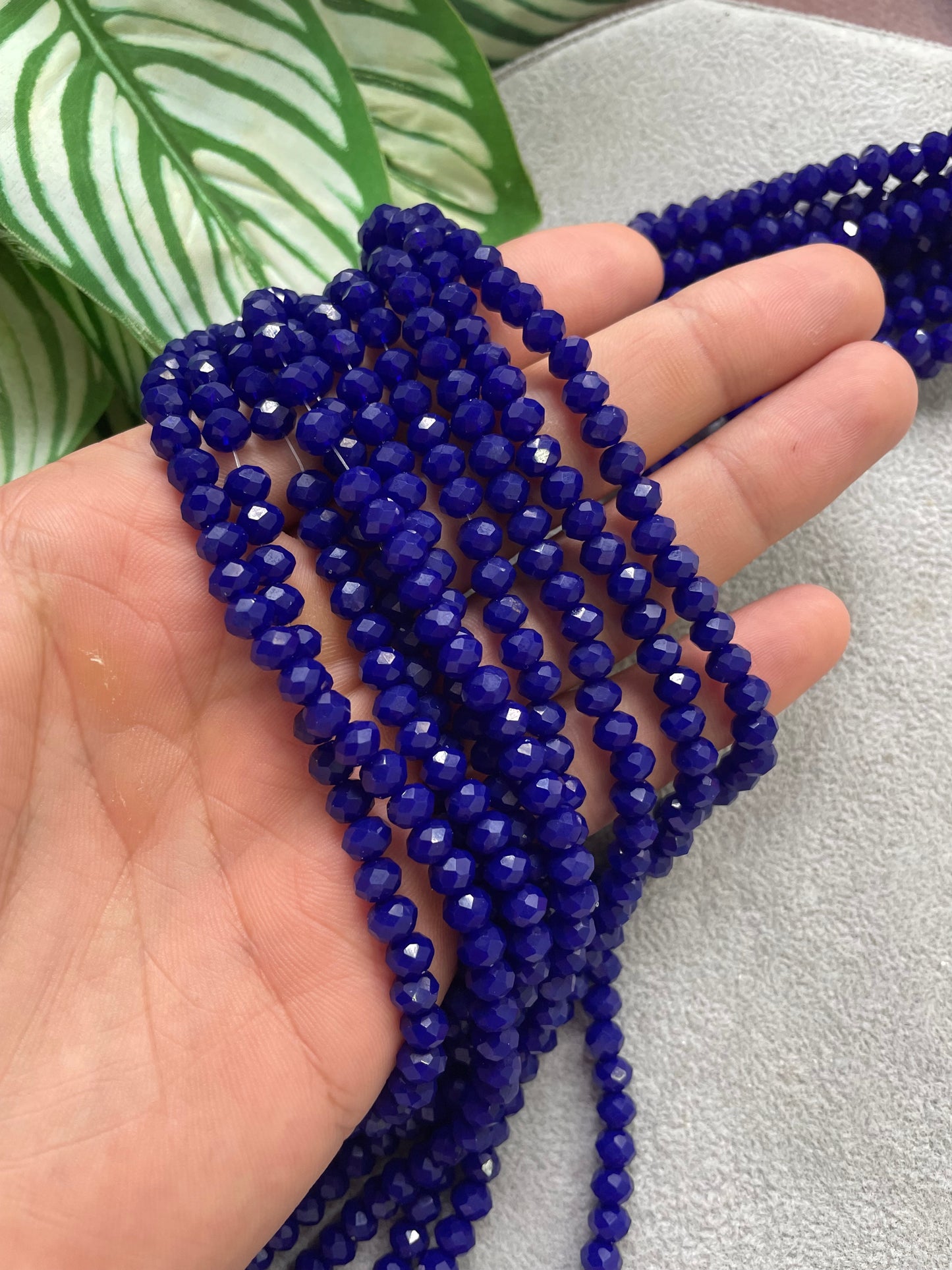 Cristal rondelle azul rey 6mm