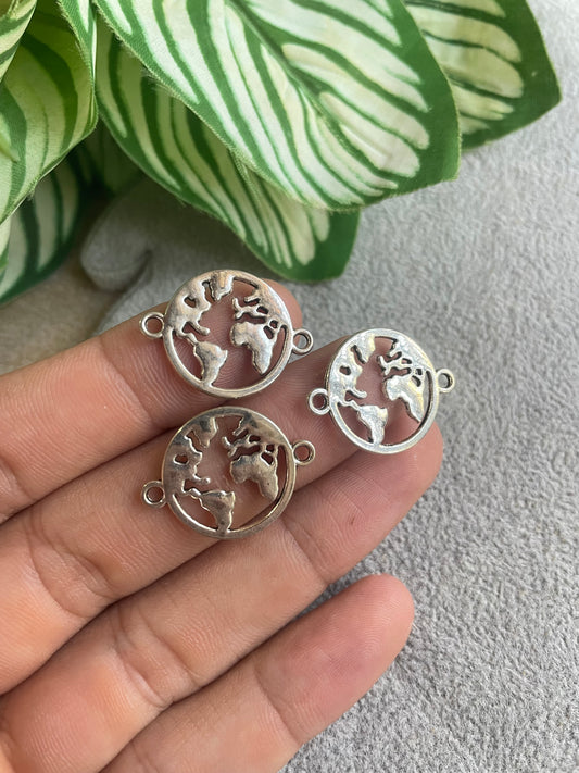 Enlace mapamundi de pewter