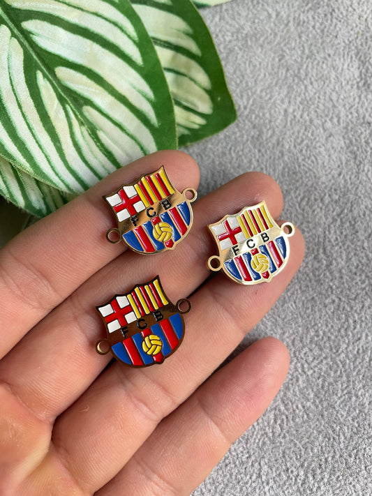 Escudo del Barcelona en acero inoxidable