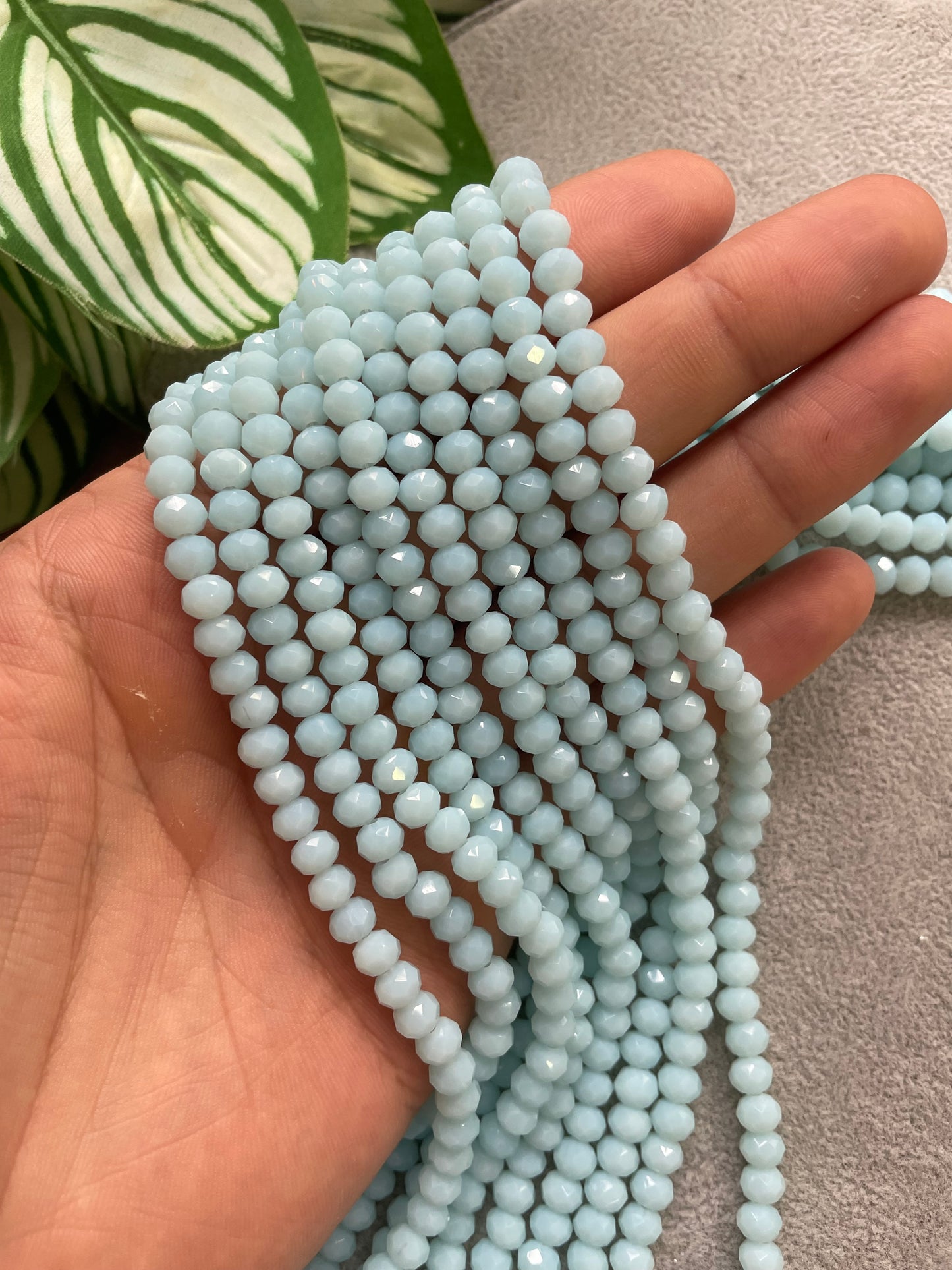 Cristal rondelle celeste #3; 6mm