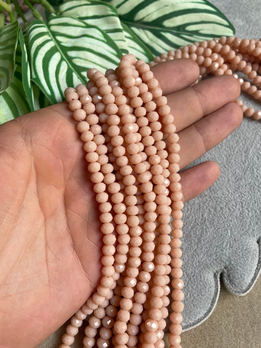 Cristal rondelle 6mm beige