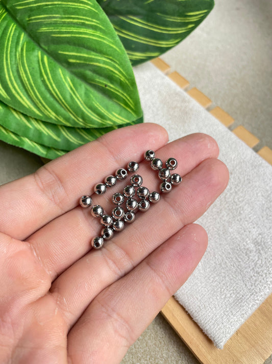 Balines plateados de acero inoxidable 5mm (unidad)