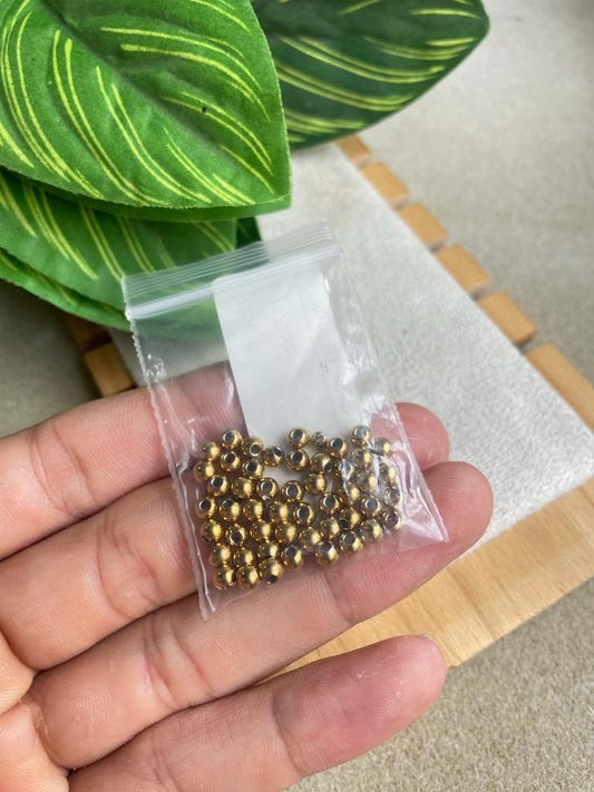 Bolsa de 50 balines dorados en acero inoxidable 4mm